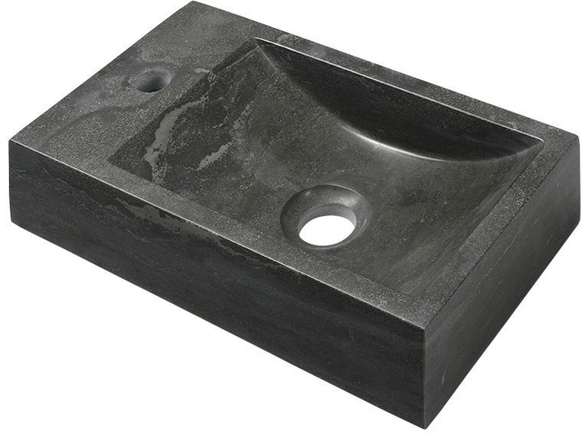 Sapho Blok umývadlo 40x22 cm obdĺžnik klasické umývadlo-pultové umývadlo antracitová 2401-38