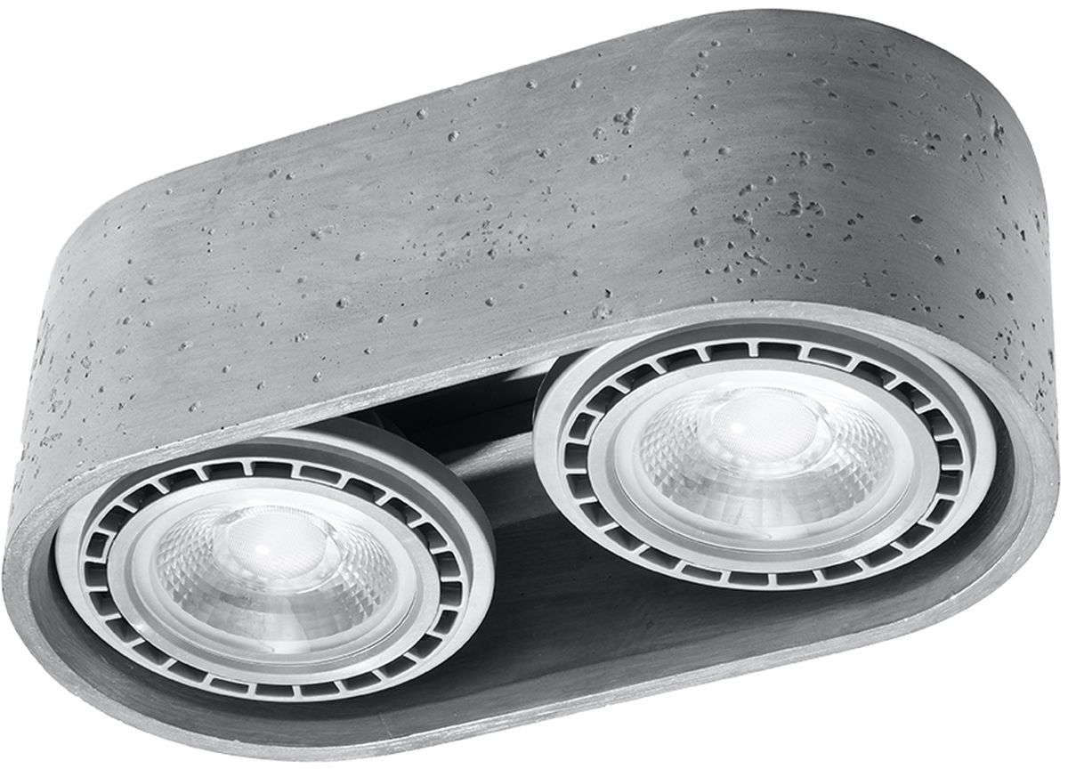Sollux Lighting Basic stropné svietidlo 2x40 W sivá SL.0882