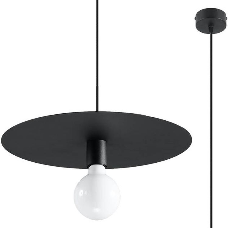 Sollux Lighting Flavio závesné svietidlo 1x60 W čierna SL.0853