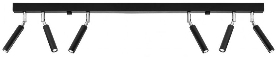 Sollux Lighting Eyetech stropné svietidlo 6x40 W čierna SL.0901