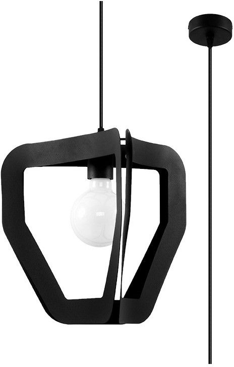 Sollux Lighting Tres závesné svietidlo 1x60 W čierna SL.0930