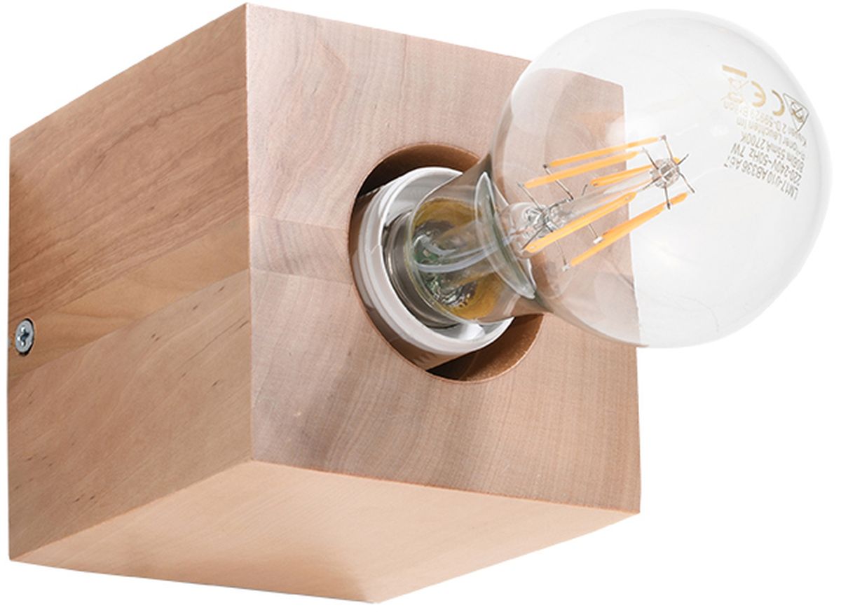 Sollux Lighting Ariz nástenná lampa 1x60 W drevená SL.0676