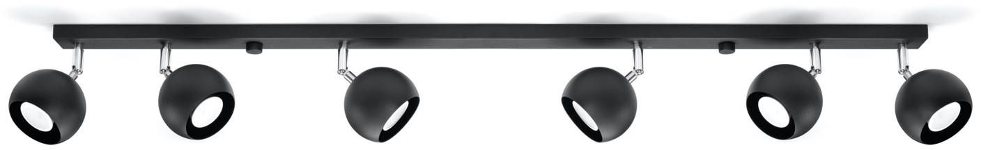 Sollux Lighting Oculare stropné svietidlo 6x40 W čierna SL.0448