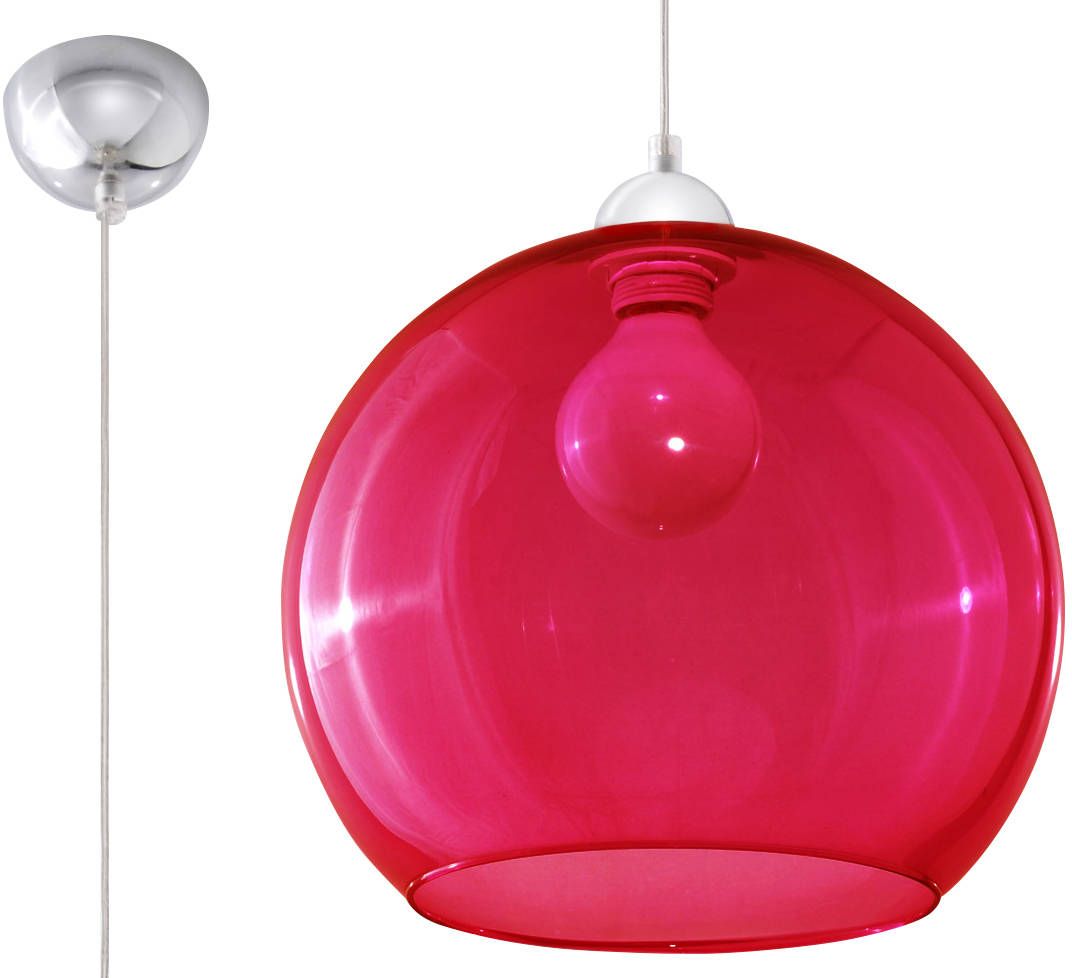 Sollux Lighting Ball závesné svietidlo 1x60 W červená SL.0253