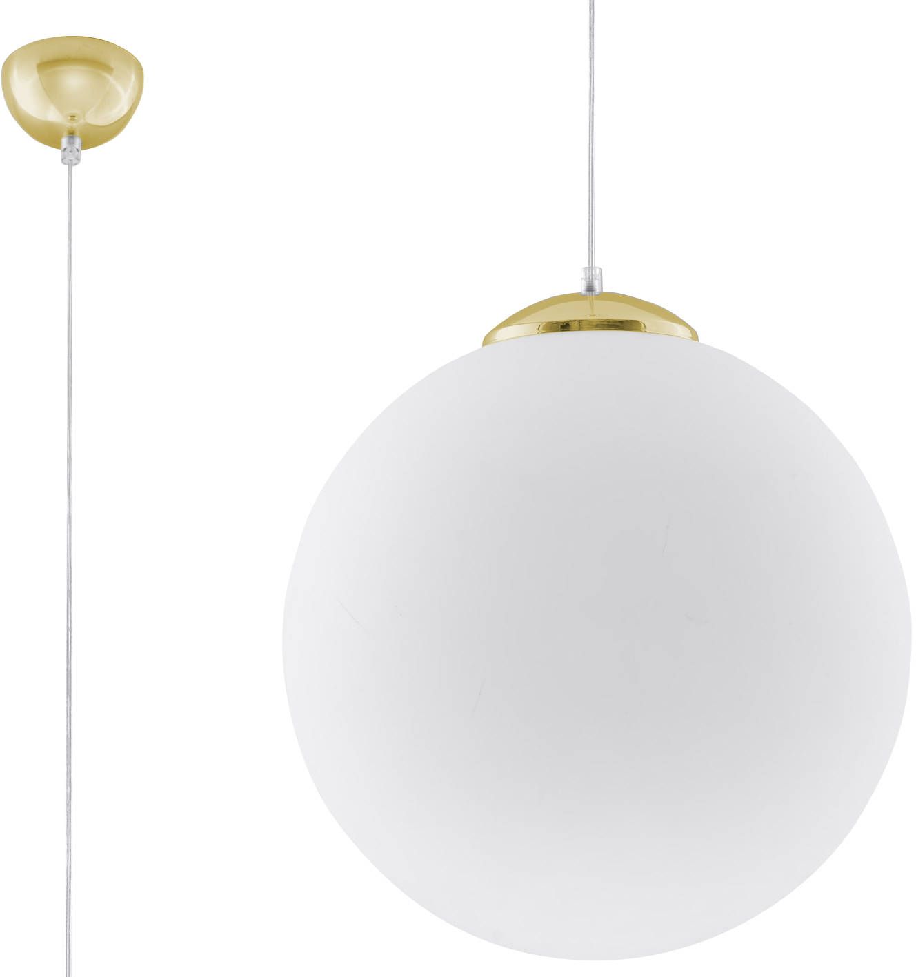 Sollux Lighting Ugo závesné svietidlo 1x60 W biela-zlatá SL.0717