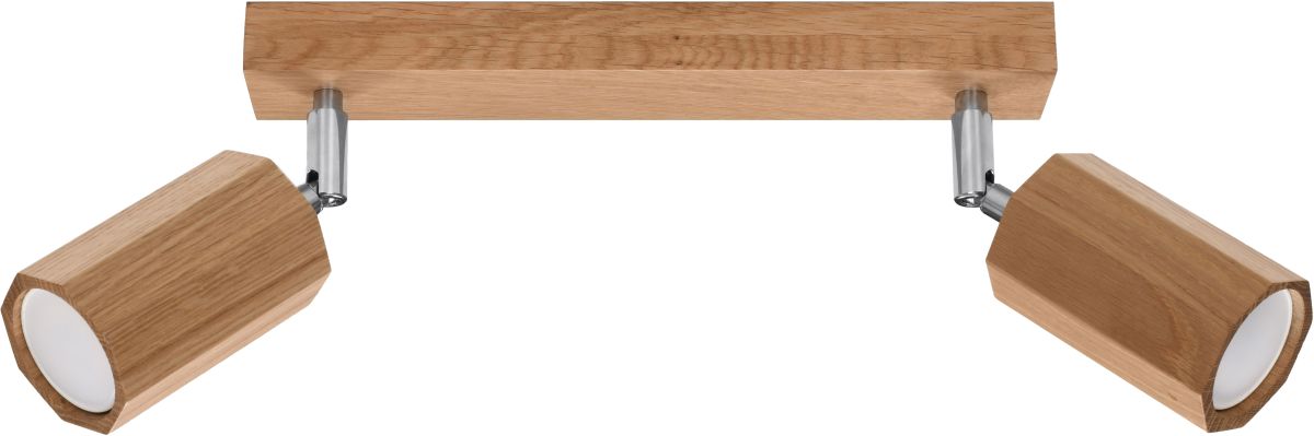 Sollux Lighting Zeke stropné svietidlo 2x40 W drevená SL.1029