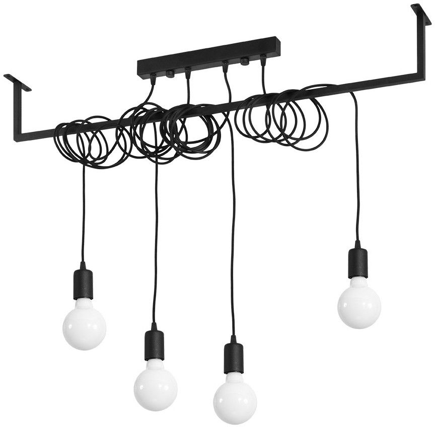Sollux Lighting Salmanca závesné svietidlo 4x60 W čierna SL.0895
