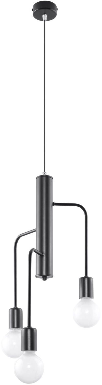 Sollux Lighting Duomo závesné svietidlo 3x60 W čierna SL.0302