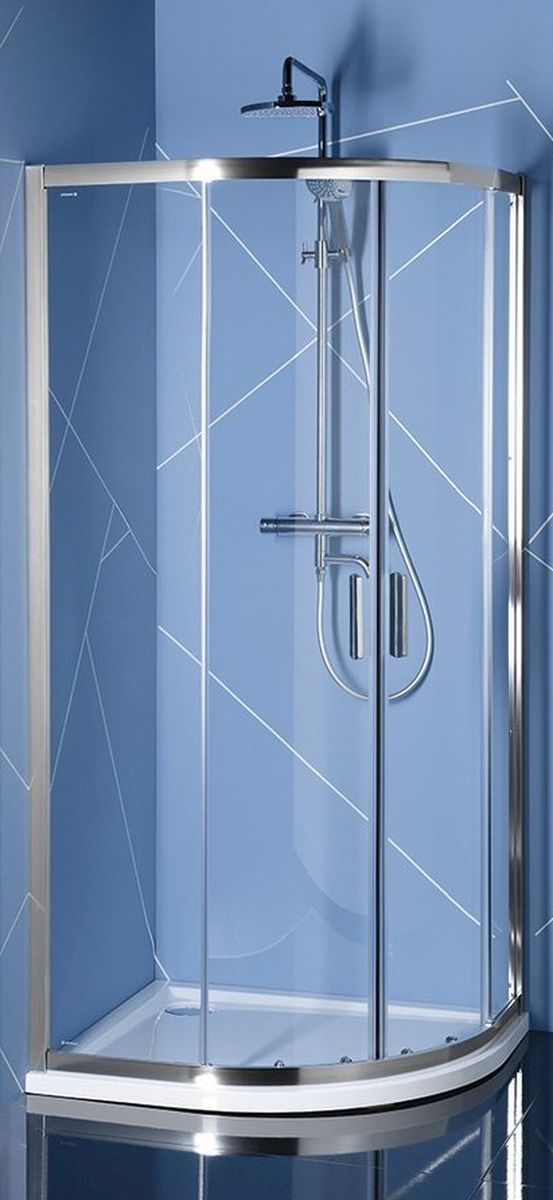 Polysan Easy Line sprchovací kút 80x80 cm polkruhová chromová lesklé/priehľadné sklo EL2515