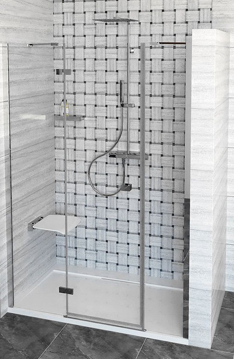 Polysan Fortis Line sprchové dvere 150 cm výklopné chróm lesklá/priehľadné sklo FL1515L