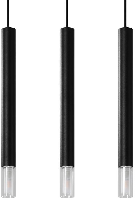 Sollux Lighting Wezyr závesné svietidlo 3x40 W čierna SL.0962