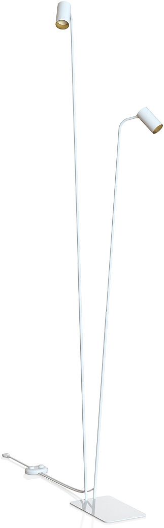 Nowodvorski Lighting Mono stojaca lampa 2x10 W biela-zlatá 7715