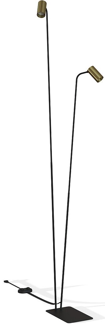 Nowodvorski Lighting Mono stojaca lampa 2x10 W čierna-mosadzná 7712