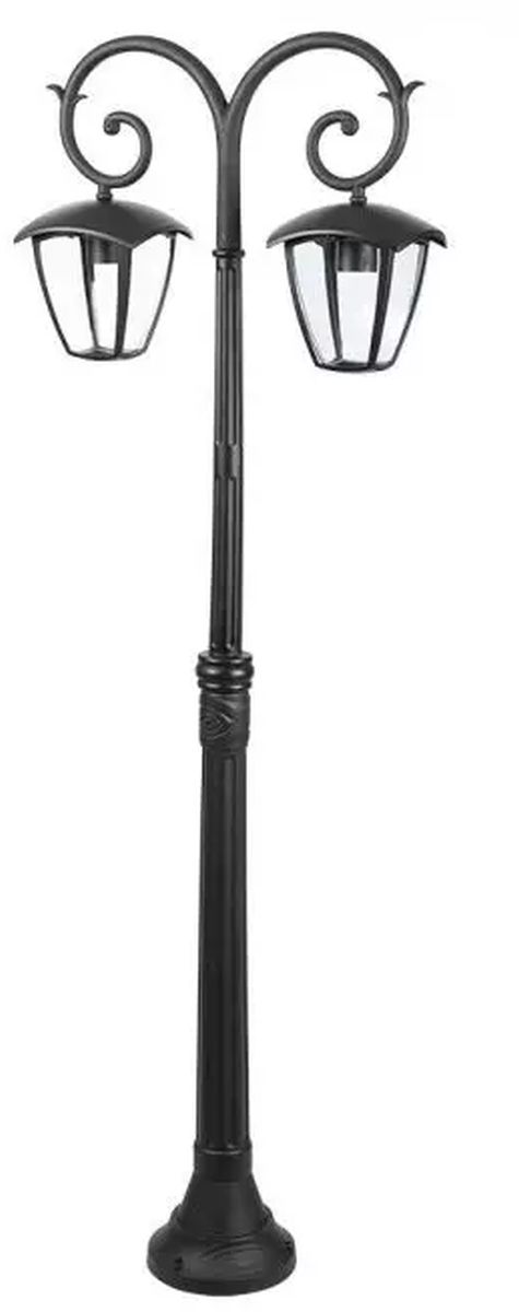 V-TAC vonkajšia stojaca lampa 2x60 W čierna 7061