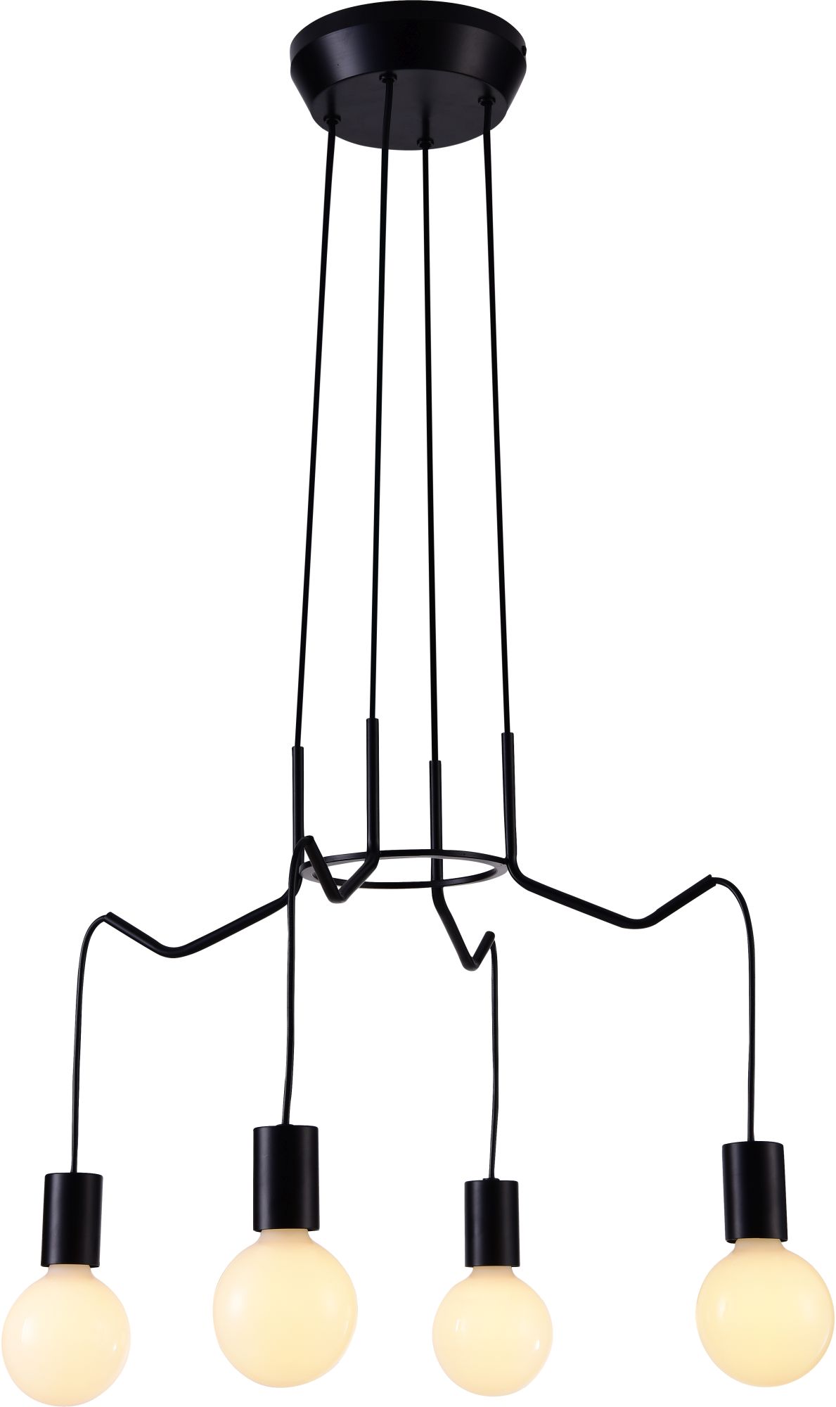 Candellux Basso závesné svietidlo 4x40 W čierna 34-71019