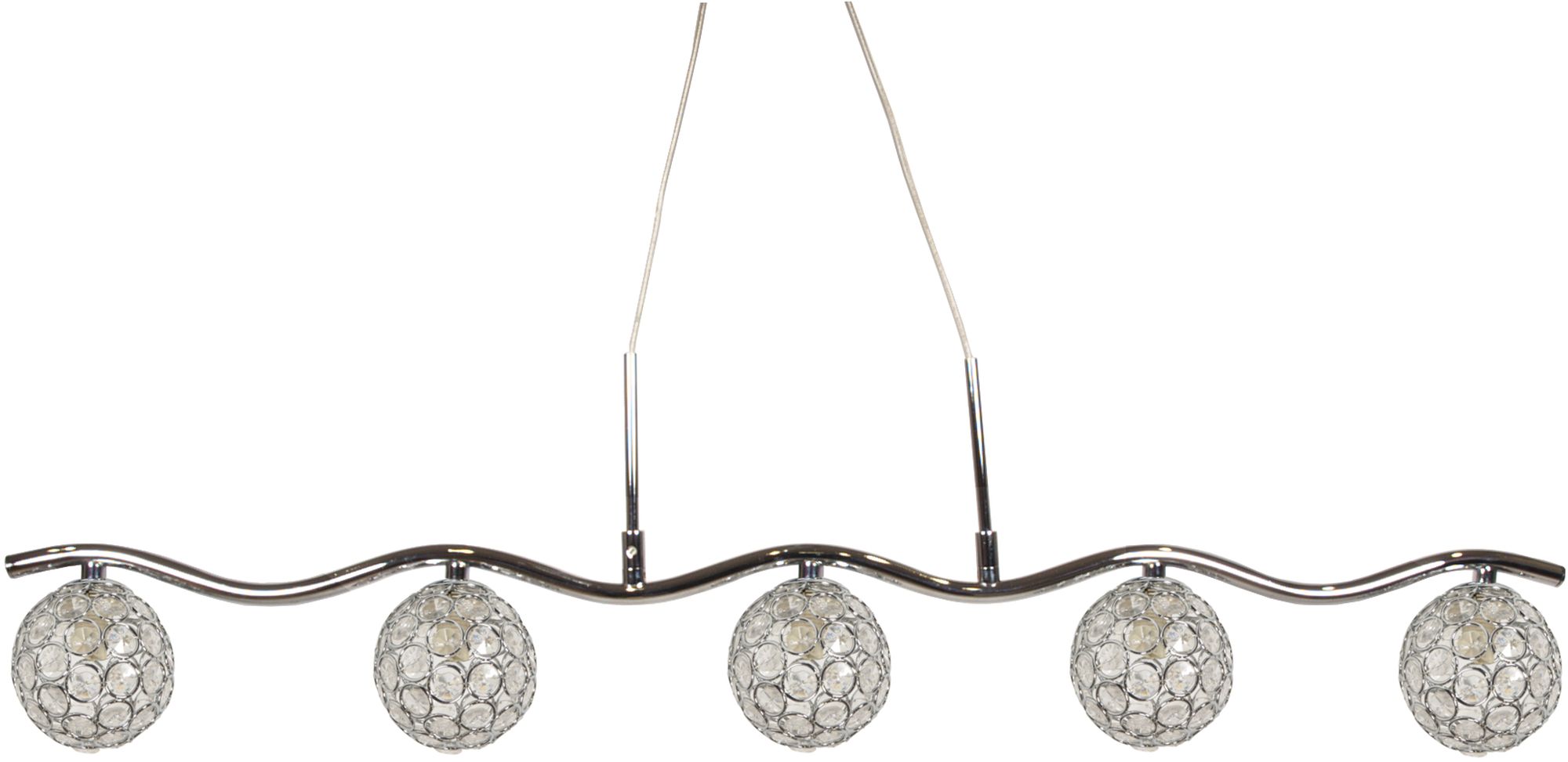 Candellux Starlet závesné svietidlo 5x40 W chrómová-priehľadná 35-85767