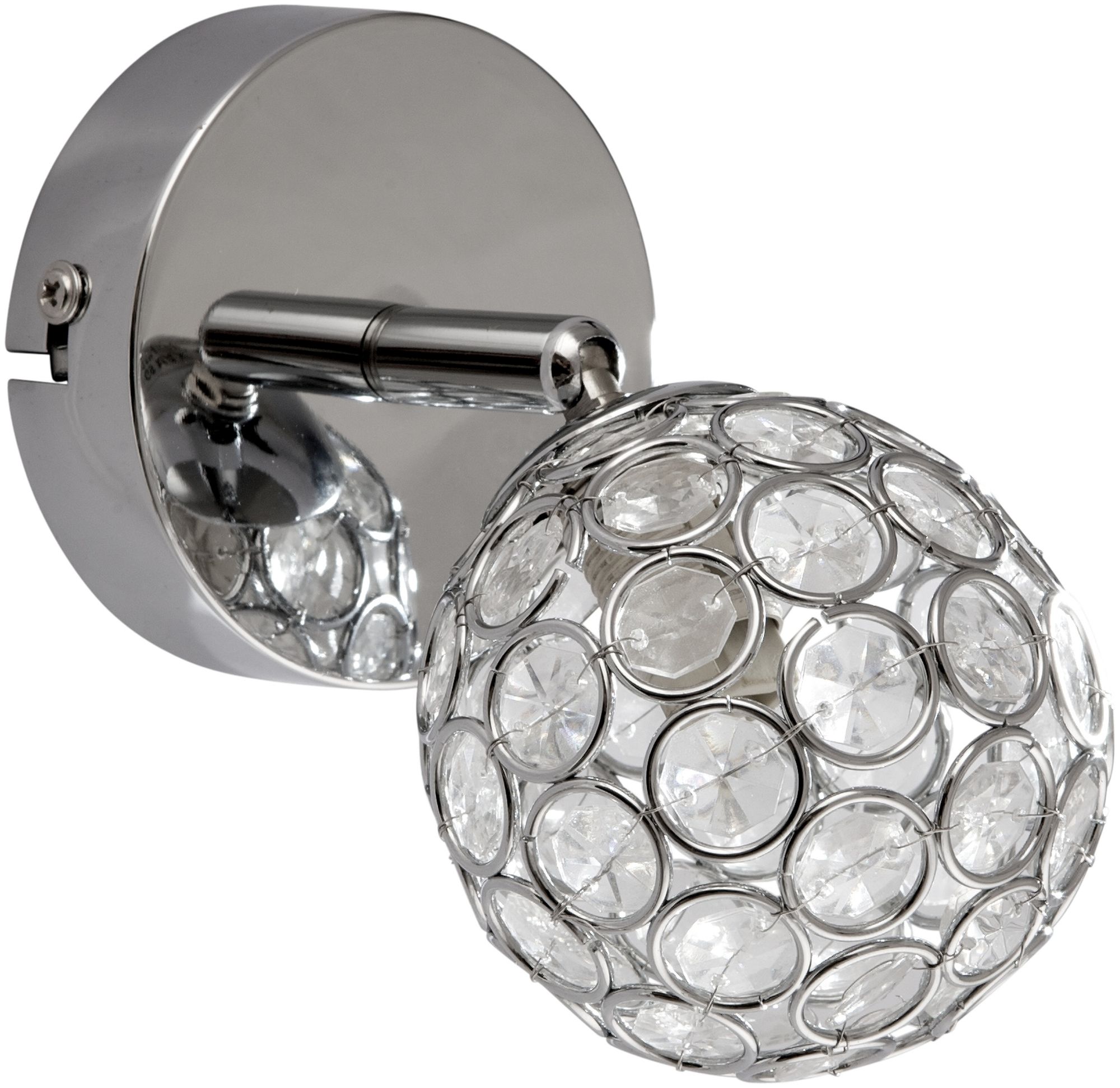 Candellux Starlet nástenná lampa 1x40 W chrómová-priehľadná 91-85781