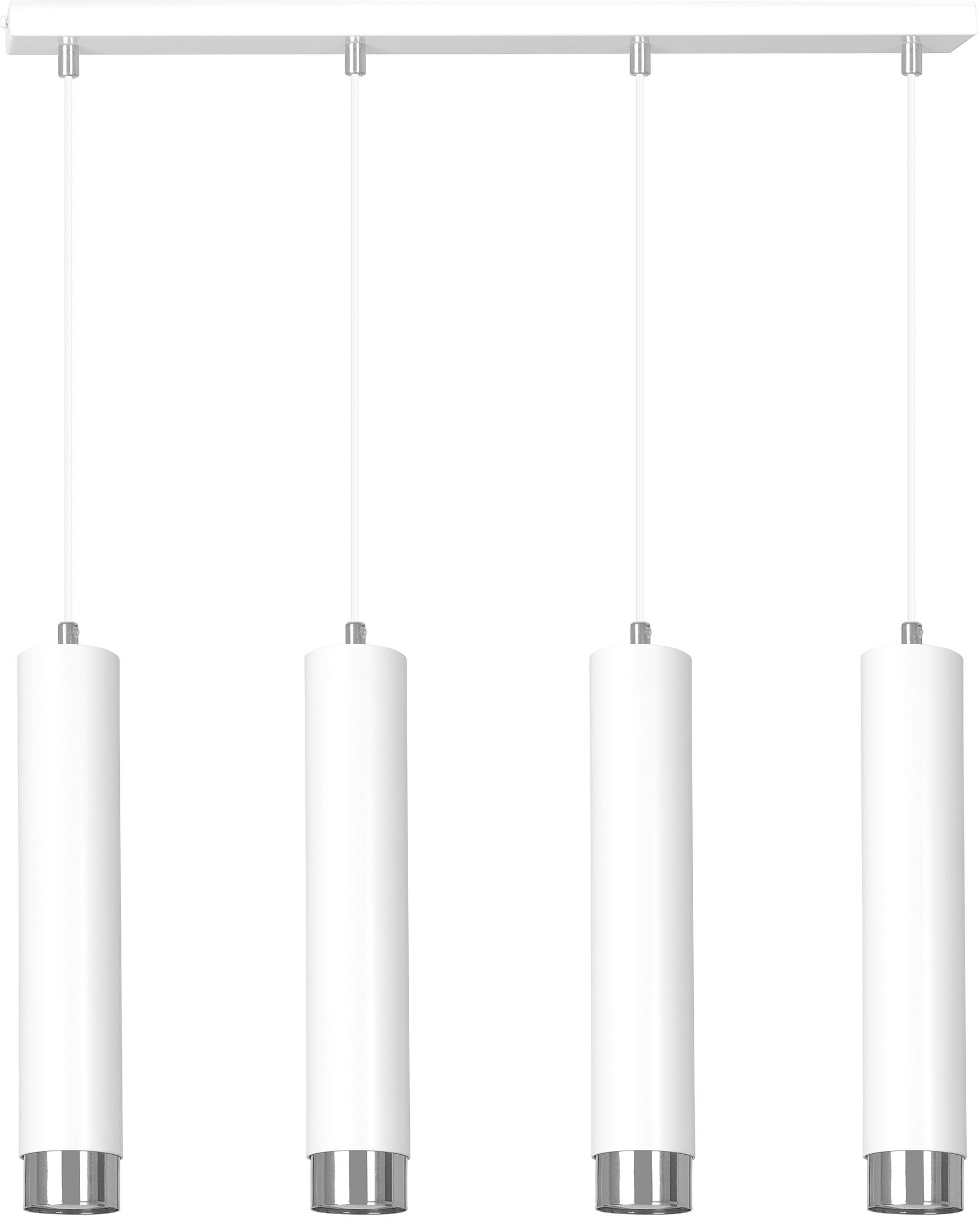 Emibig Kibo závesné svietidlo 4x8 W biela-chrómová 641/4