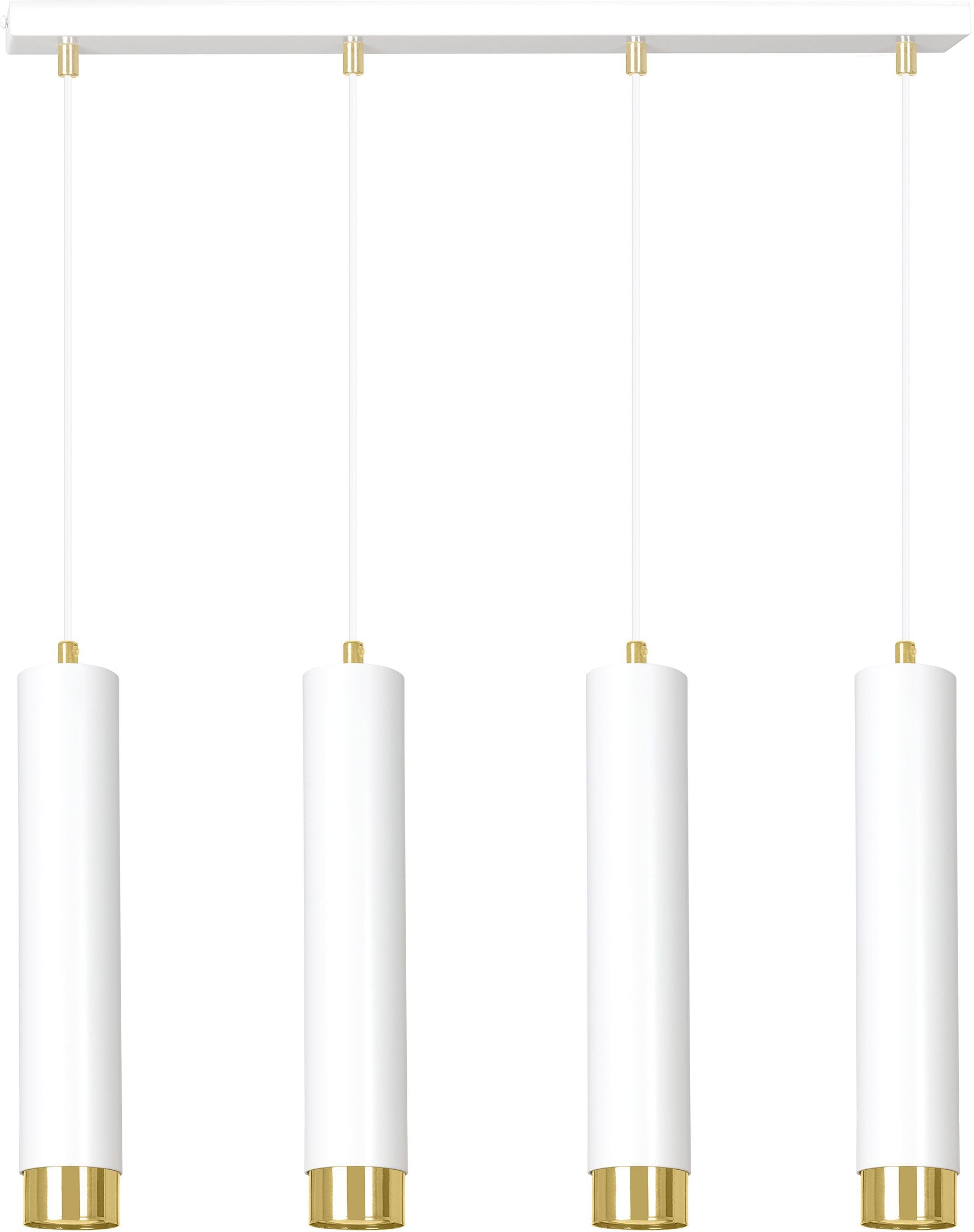 Emibig Kibo závesné svietidlo 4x8 W biela-zlatá 642/4