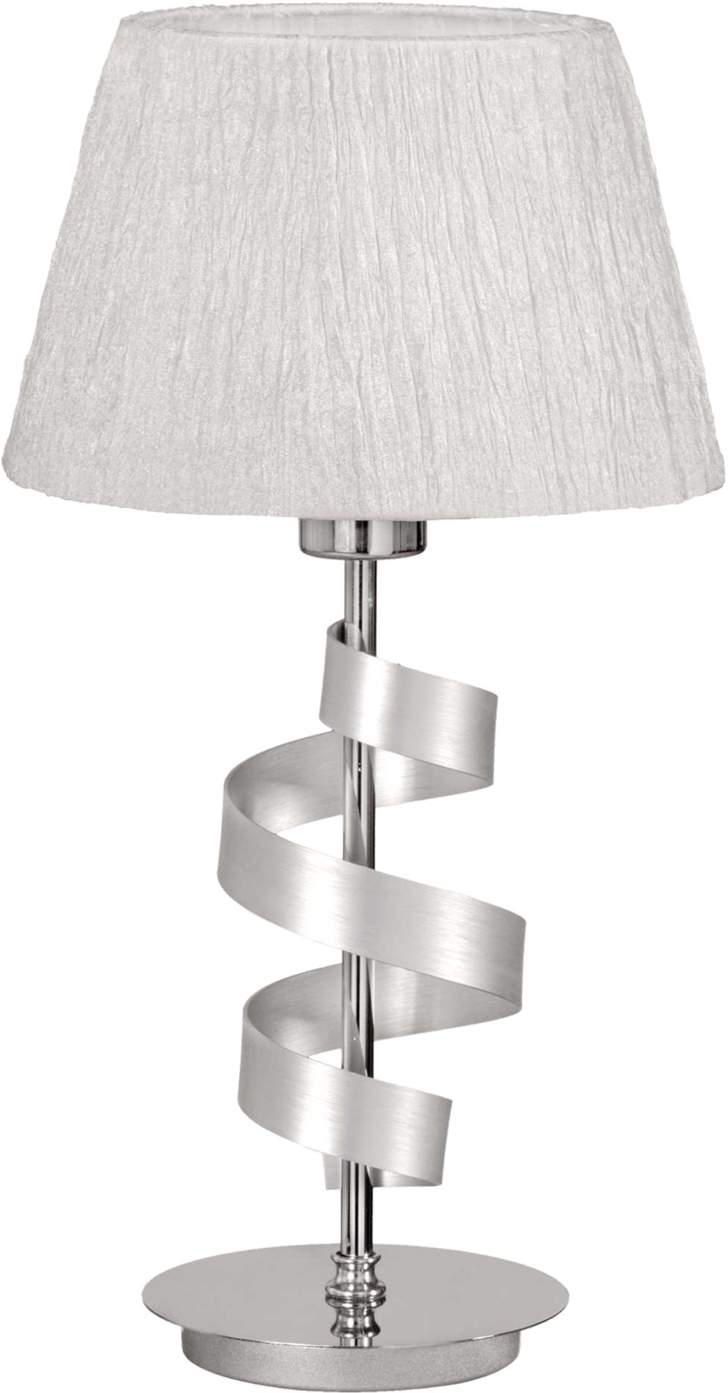 Candellux Denis stolová lampa 1x60 W biela-chrómová 41-23476