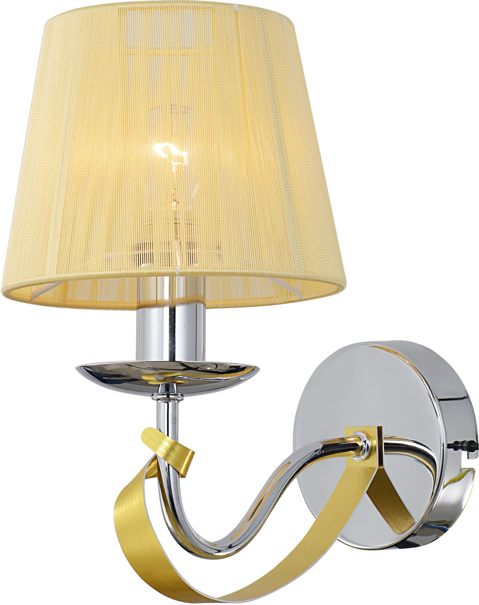 Candellux Diva nástenná lampa 1x40 W chrómová-zlatá 21-55040