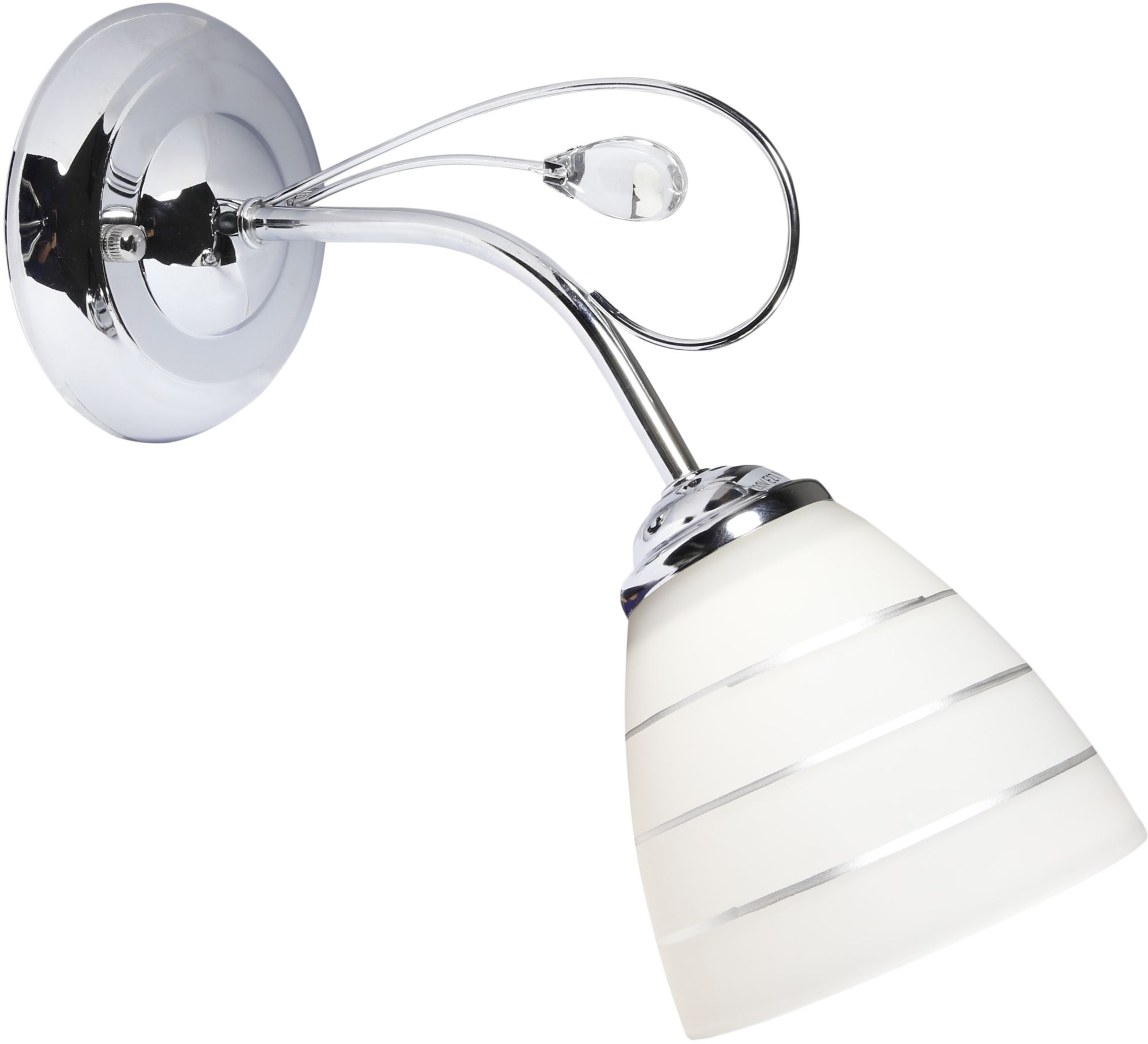Candellux Simpli nástenná lampa 1x40 W biela-chrómová 21-64288