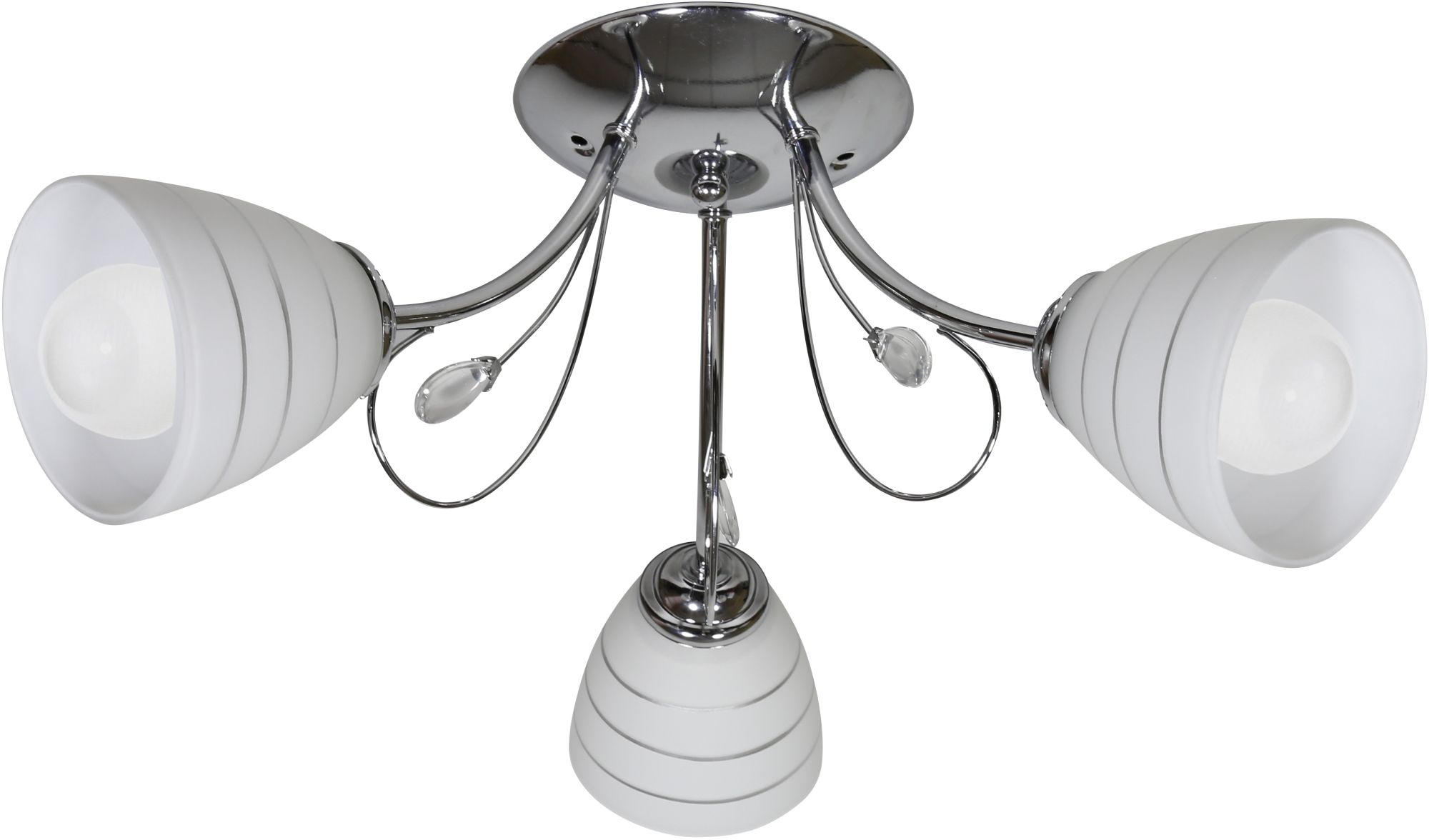 Candellux Simpli stropné svietidlo 3x40 W biela-chrómová 33-63847