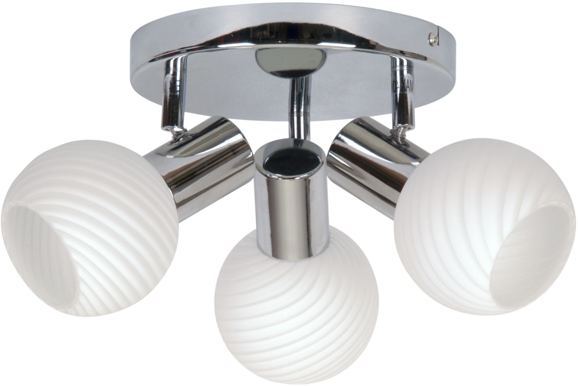 Candellux Turno stropné svietidlo 3x40 W biela-chrómová 98-10940