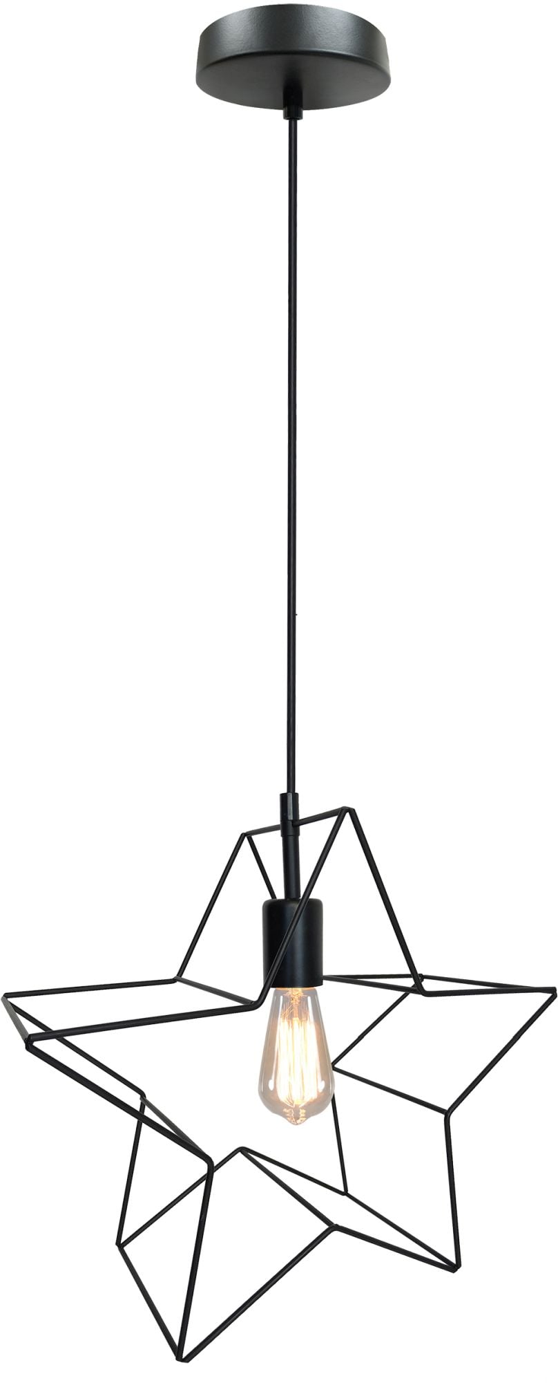 Candellux Gwiazdka závesné svietidlo 1x60 W čierna 31-64080