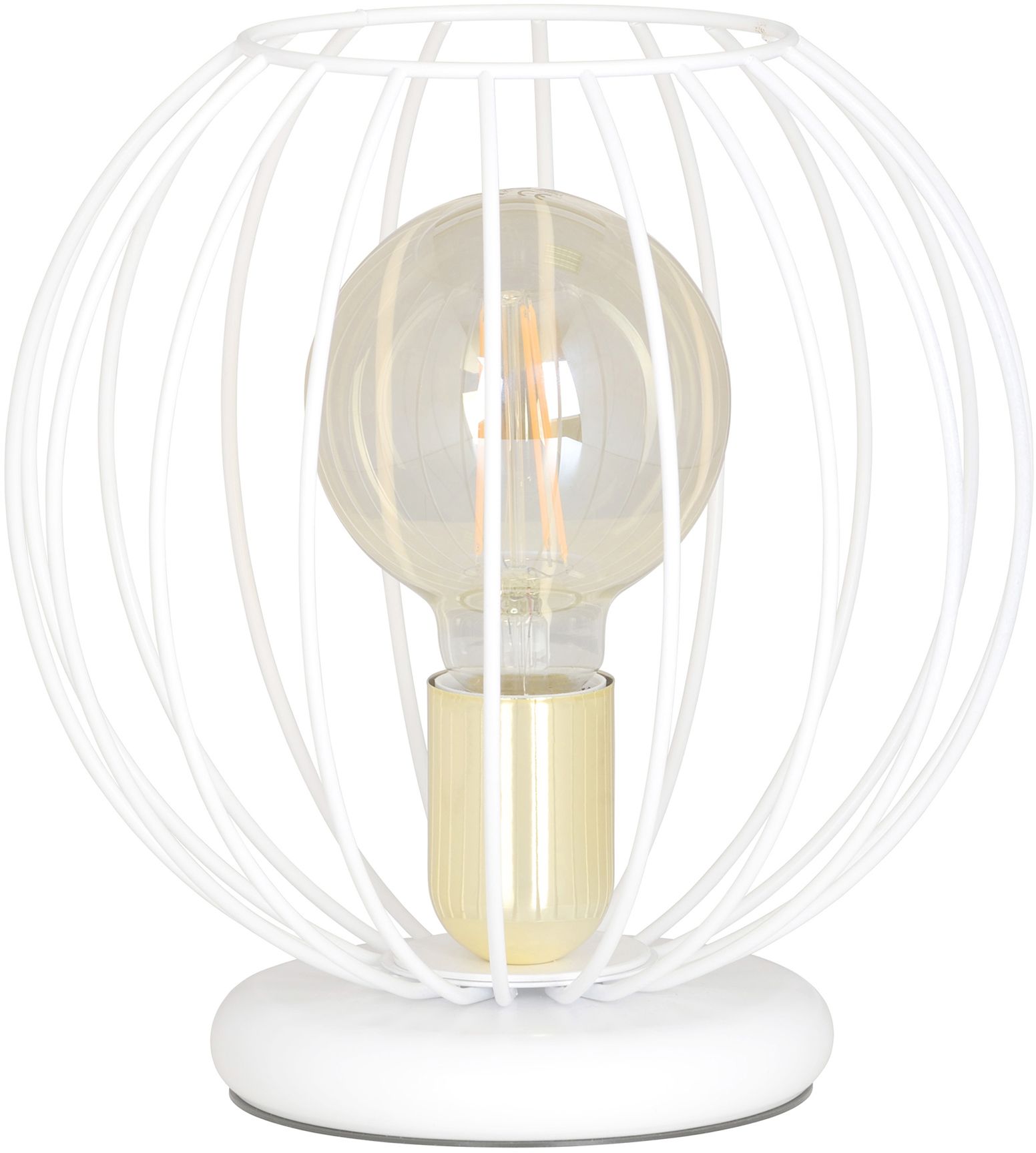 Emibig Albio stolová lampa 1x60 W biela-zlatá 145/LN1