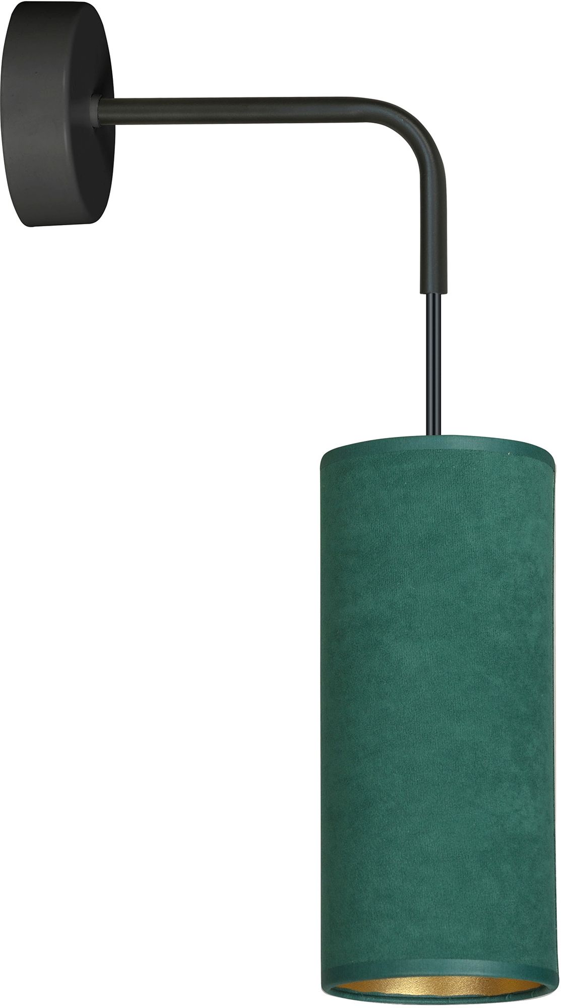 Emibig Bente nástenná lampa 1x60 W čierna-zelená-zlatá 1058/K1