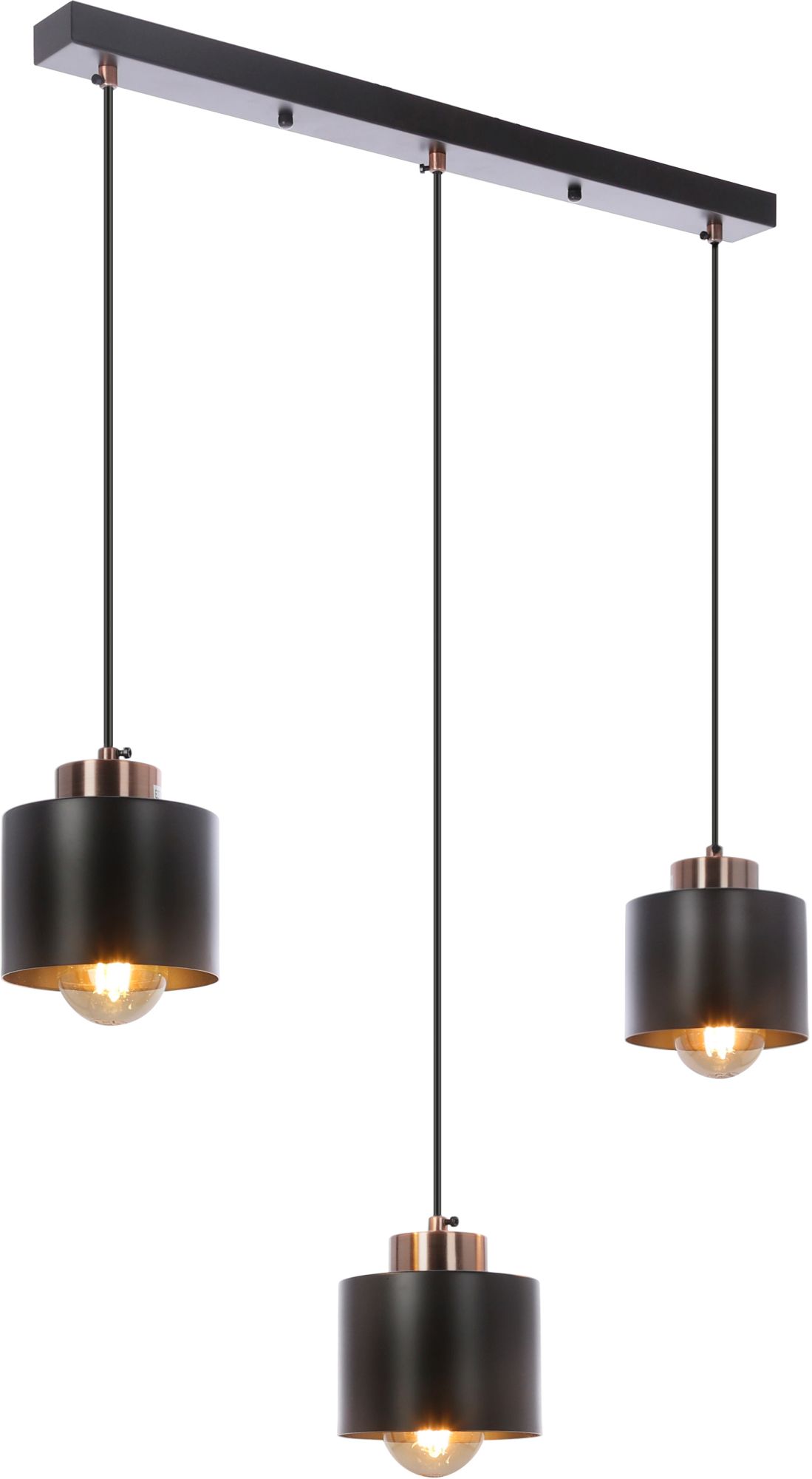 Candellux Olena závesné svietidlo 3x60 W čierna 33-79022