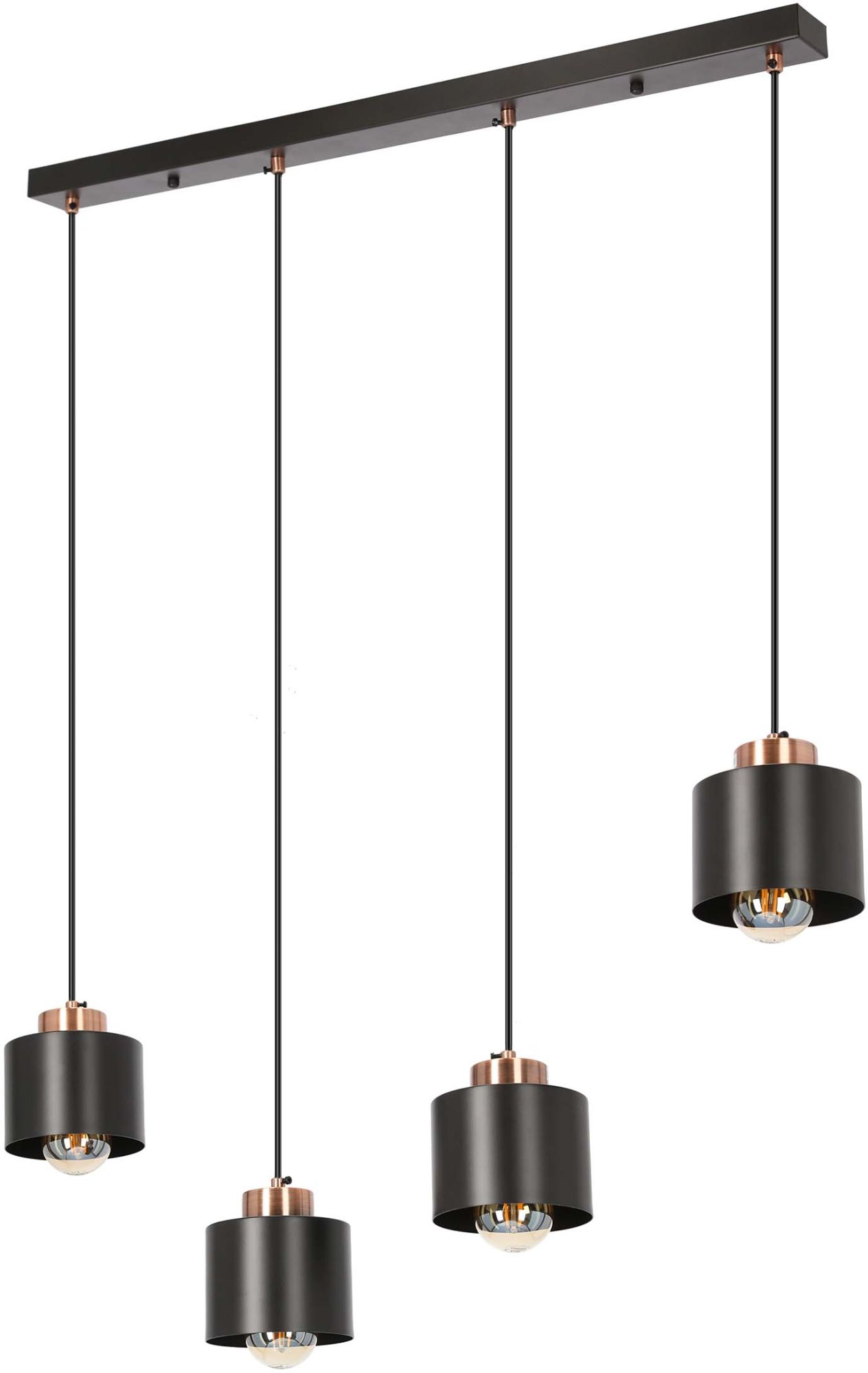 Candellux Olena závesné svietidlo 4x60 W čierna 34-78131