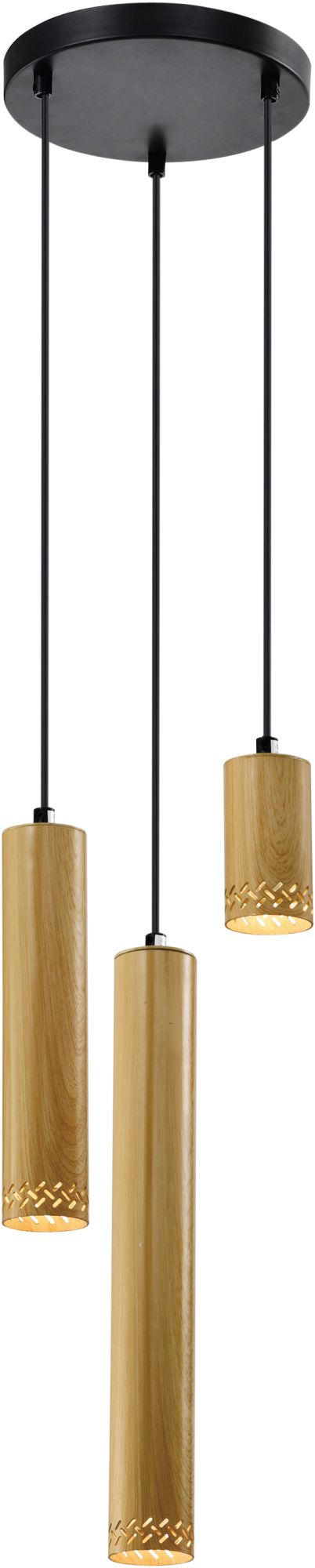 Candellux Tubo závesné svietidlo 3x25 W drevená 33-79121