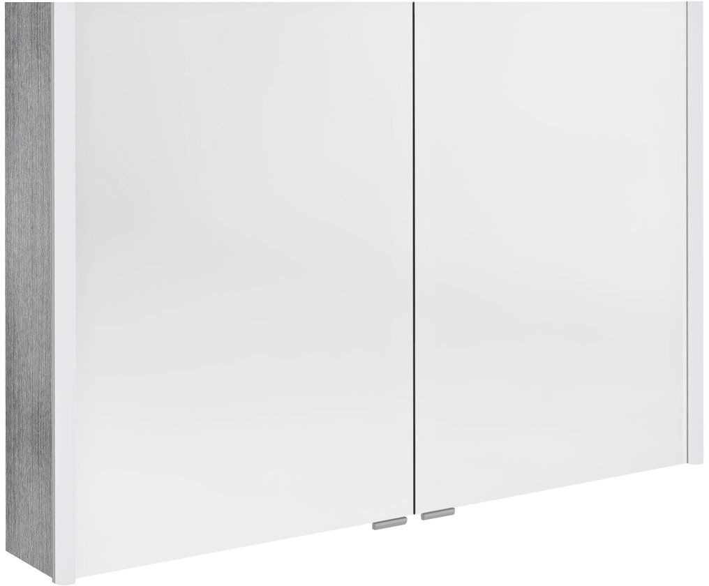 Sapho Alix skrinka 126x17.5x70 cm so zrkadlom sivá-dub AX126-0011