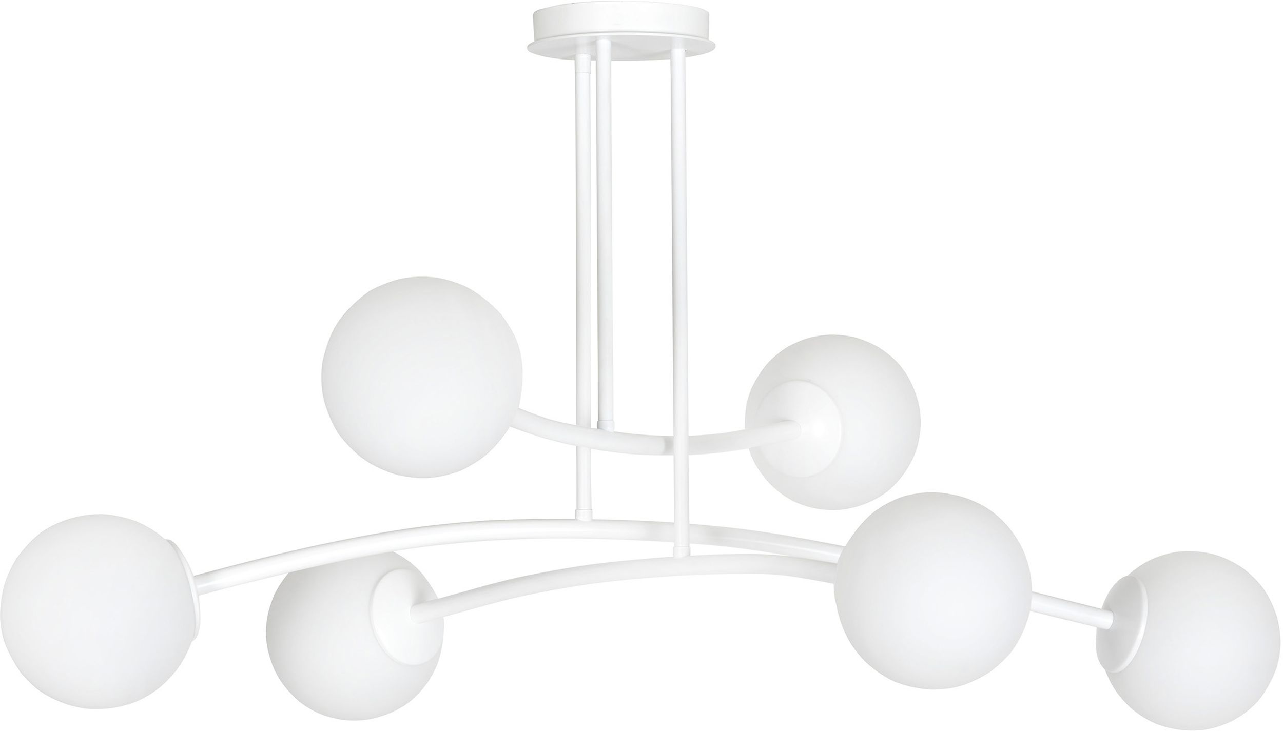 Emibig Halldor stropné svietidlo 6x10 W biela-mliečna 1025/6