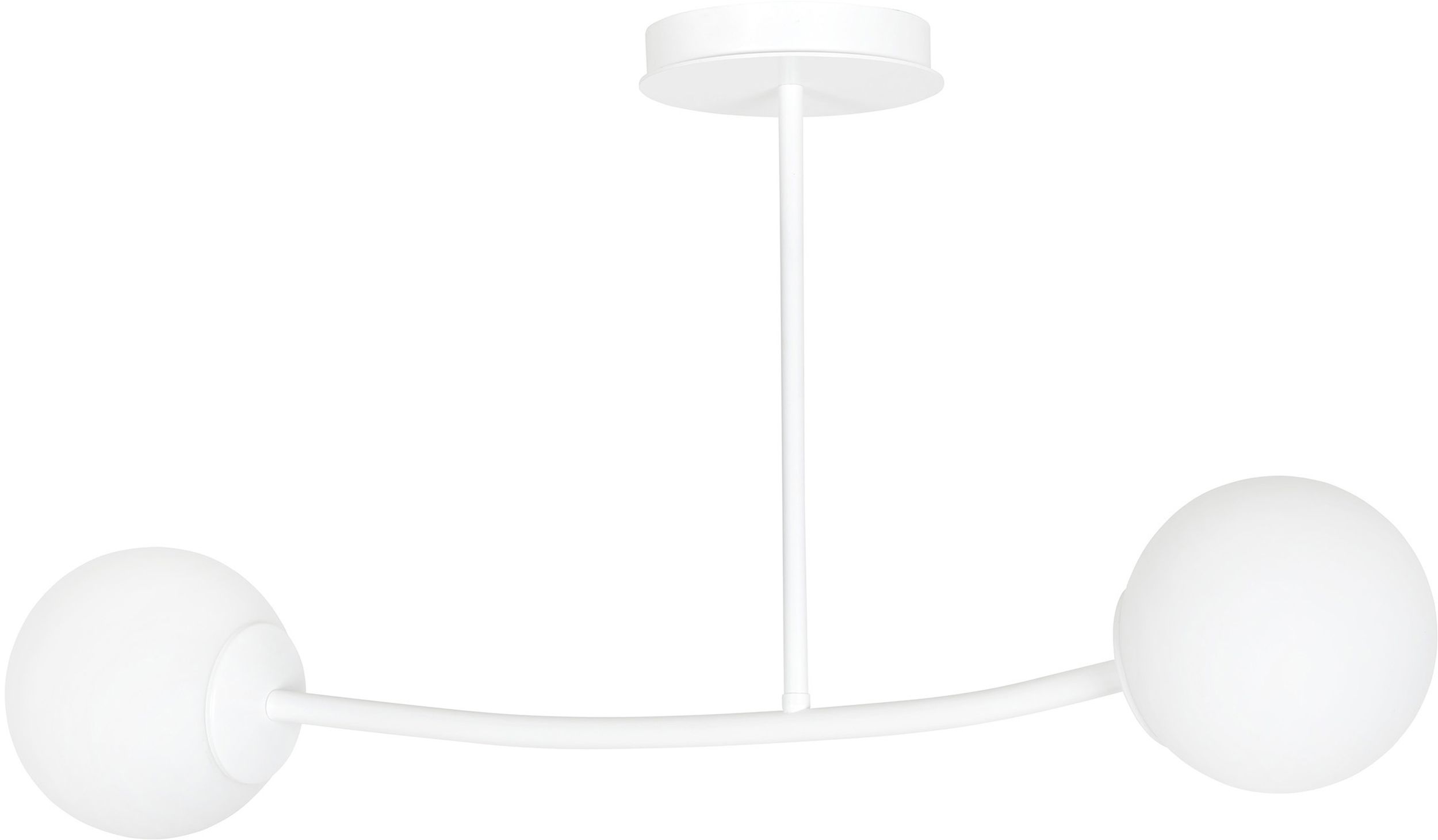 Emibig Halldor stropné svietidlo 2x10 W biela-mliečna 1025/2