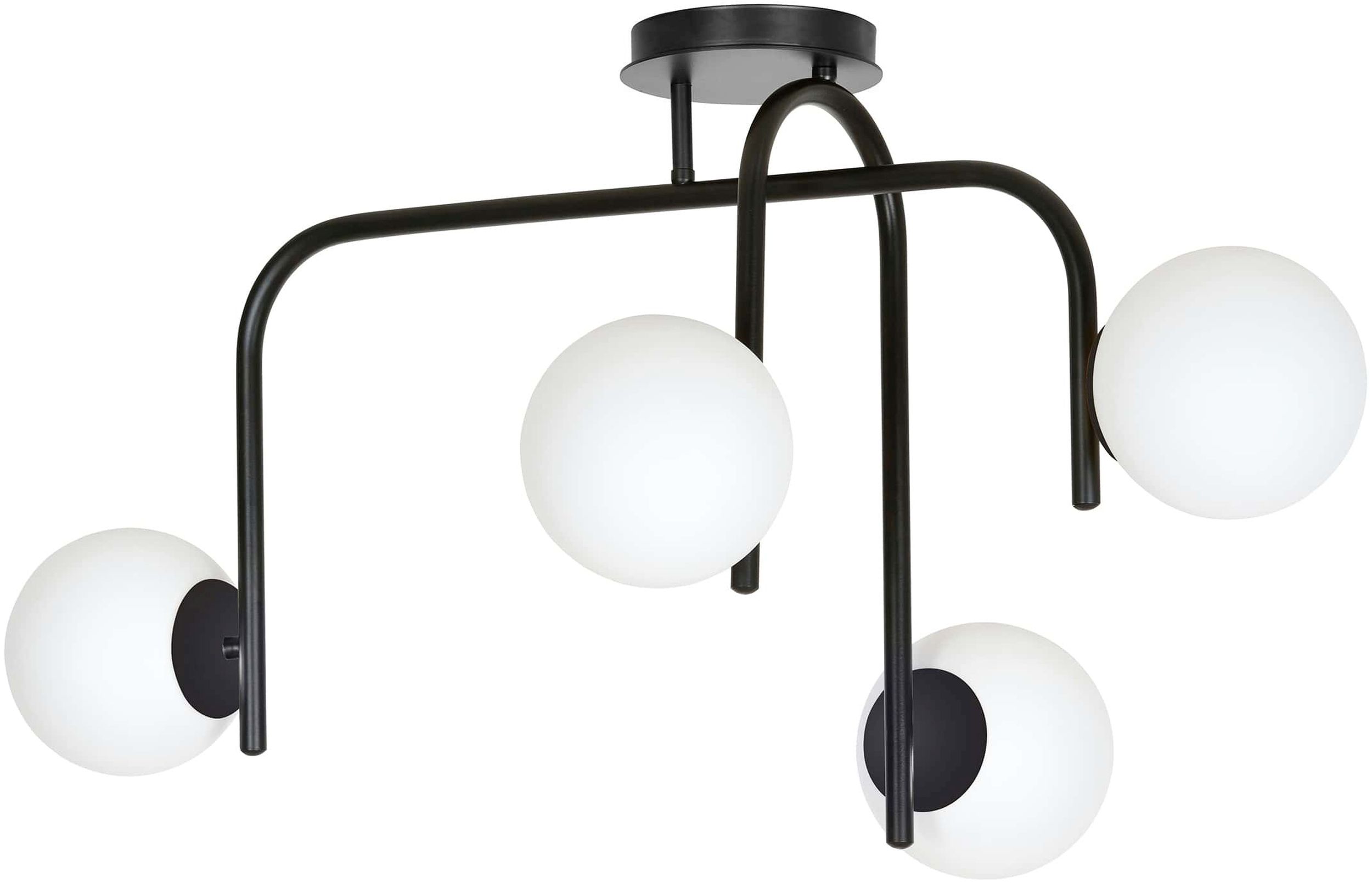 Emibig Kalf stropné svietidlo 4x10 W čierna 1030/4B