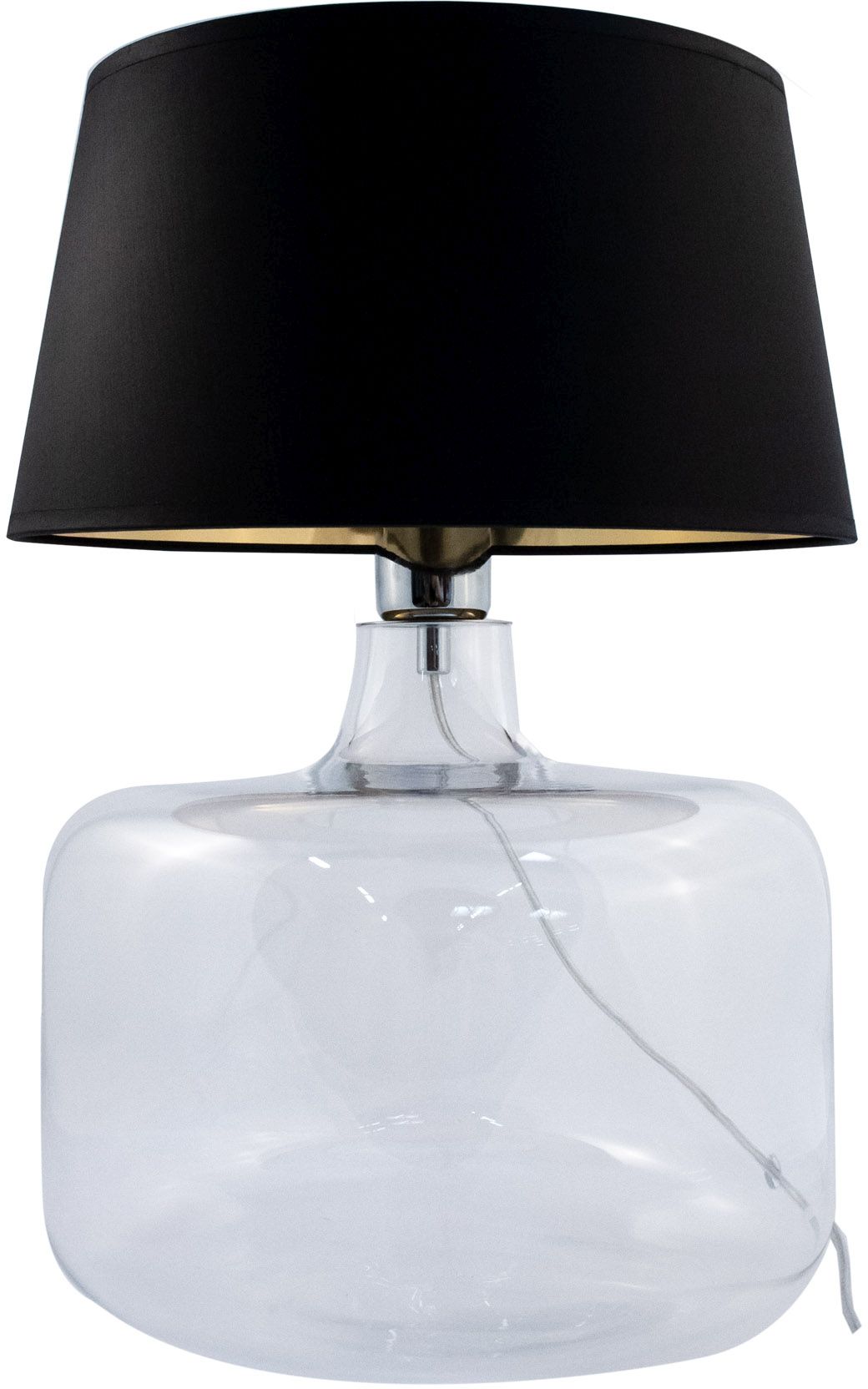 Zuma Line Batumi Transparent stolová lampa 1x60 W čierna 5529BKGO