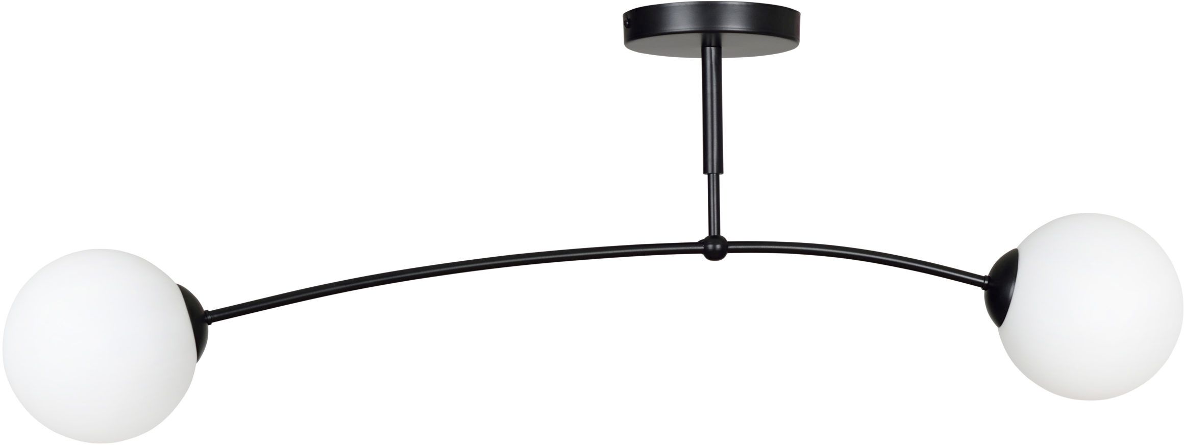 Emibig Pregos stropné svietidlo 2x10 W čierna-mliečna 670/2