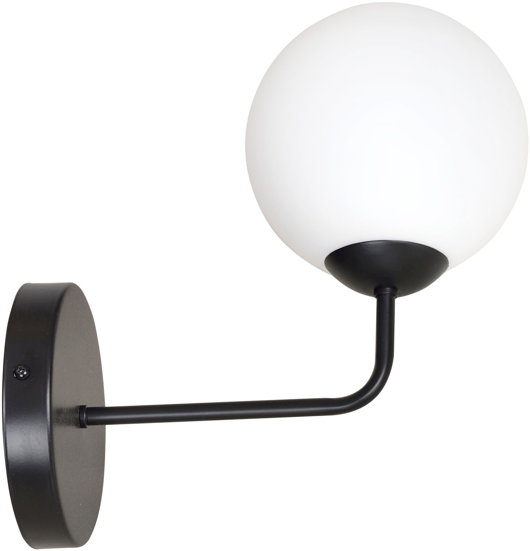 Emibig Selbi nástenná lampa 1x40 W čierna-mliečna 734/K1B