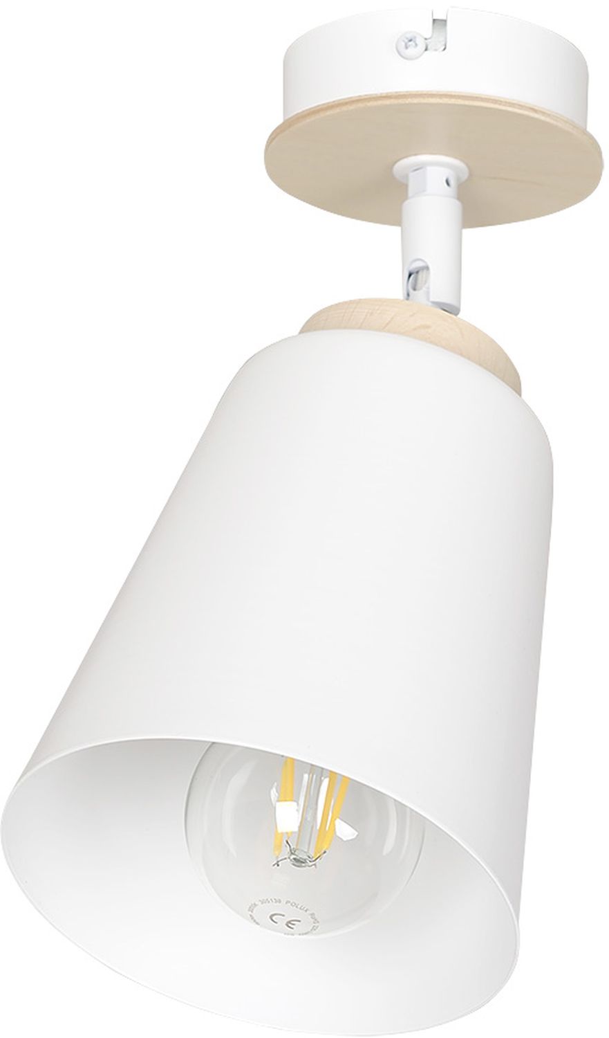 Emibig Atlas stropné svietidlo 1x15 W biela-drevená 724/1