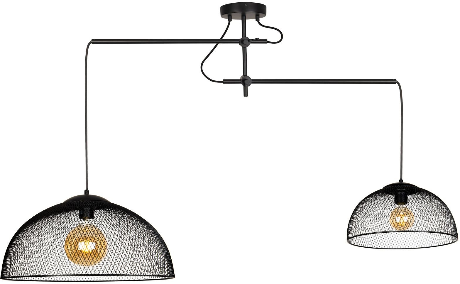 MaxLight Concept závesné svietidlo 2x60 W čierna P0455