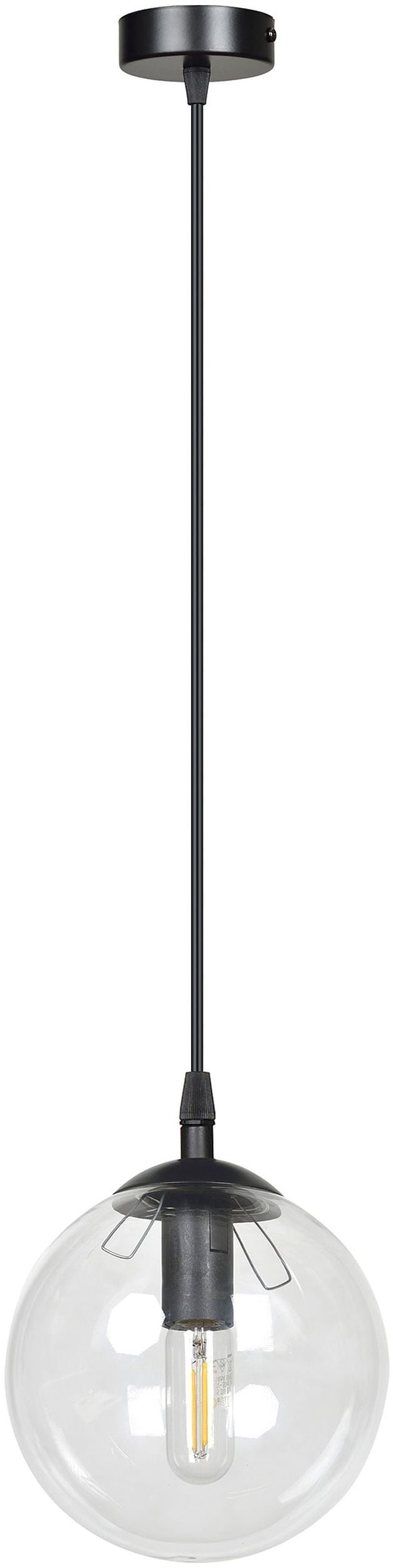 Emibig Cosmo závesné svietidlo 1x10 W čierna-priehľadná 711/1