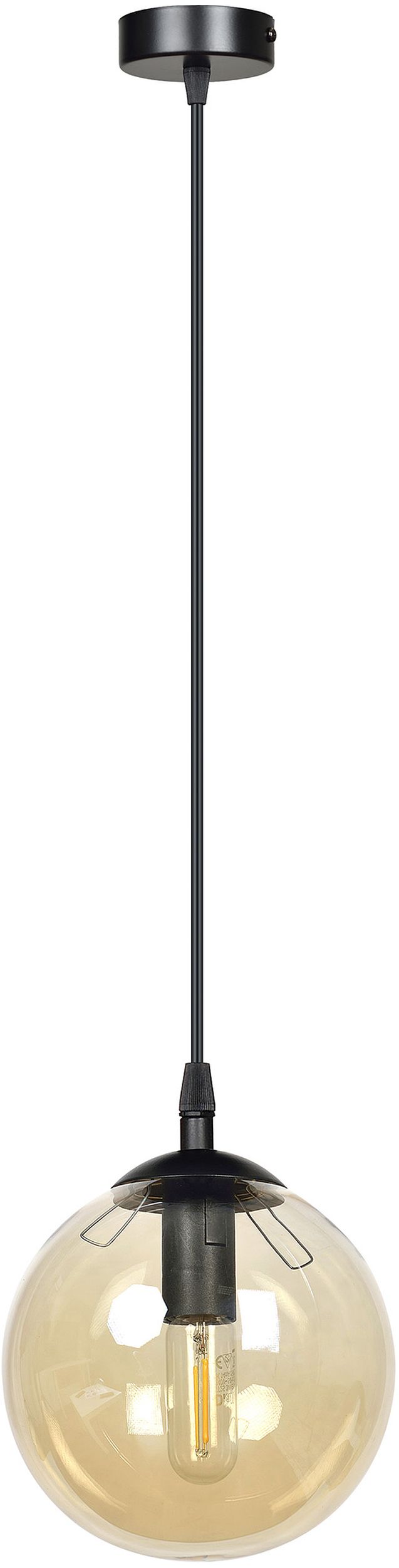 Emibig Cosmo závesné svietidlo 1x10 W čierna-jantárová 713/1