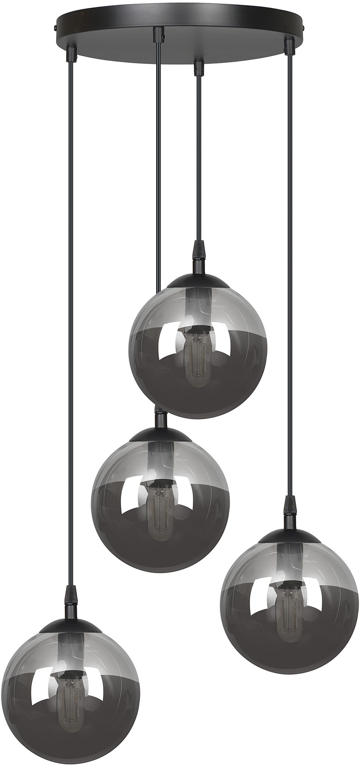 Emibig Cosmo závesné svietidlo 4x10 W čierna-grafitová 712/4PREM