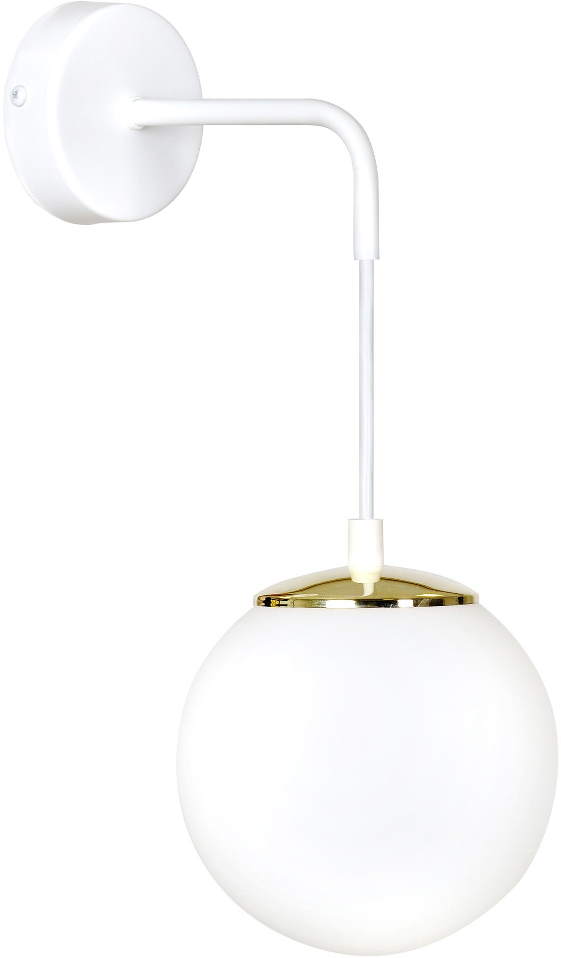 Emibig Ognis nástenná lampa 1x10 W biela-zlatá-mliečna 967/K1