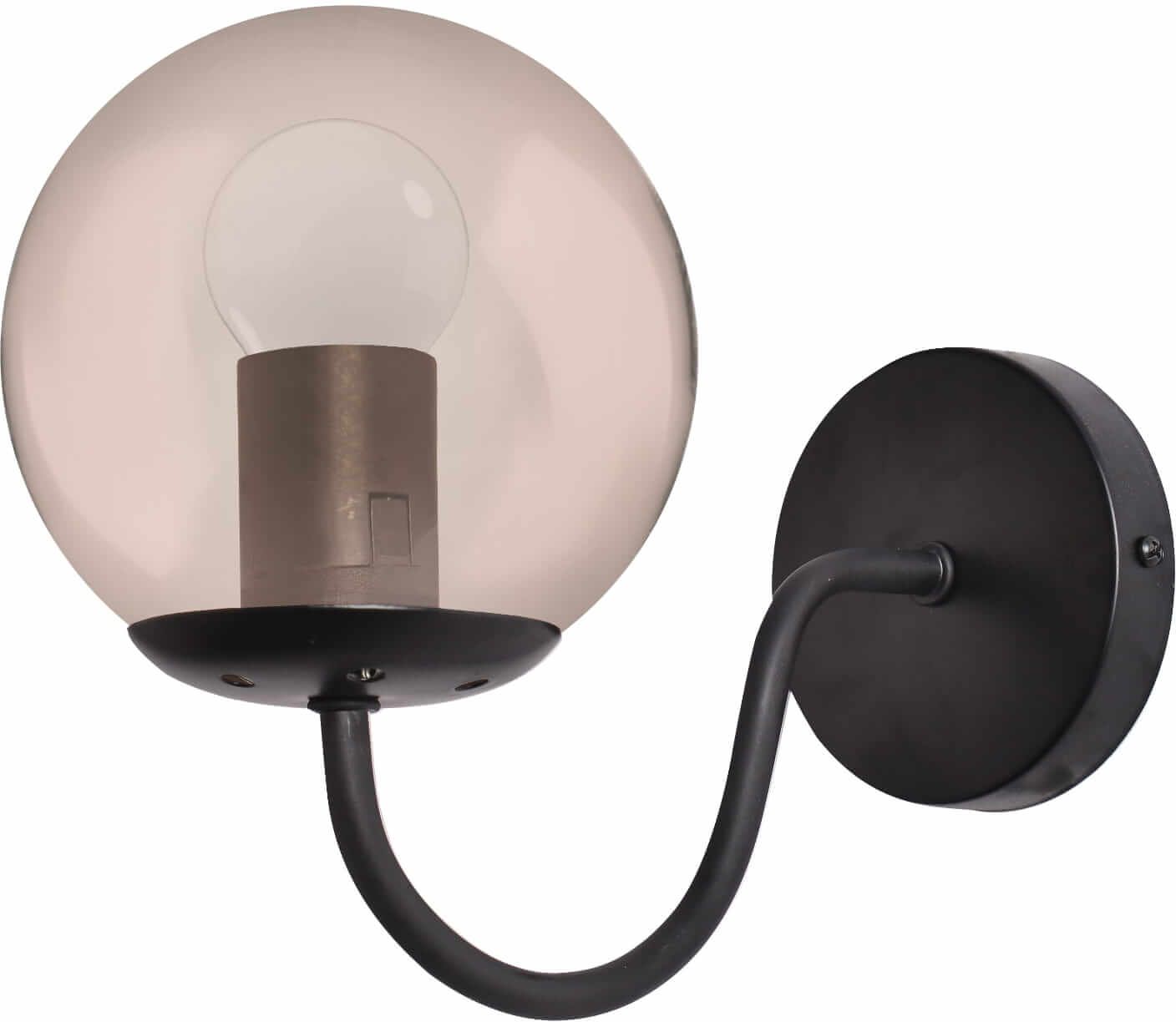 Light Prestige Hook nástenná lampa 1x40 W čierna-jantárová LP-125/1WBK