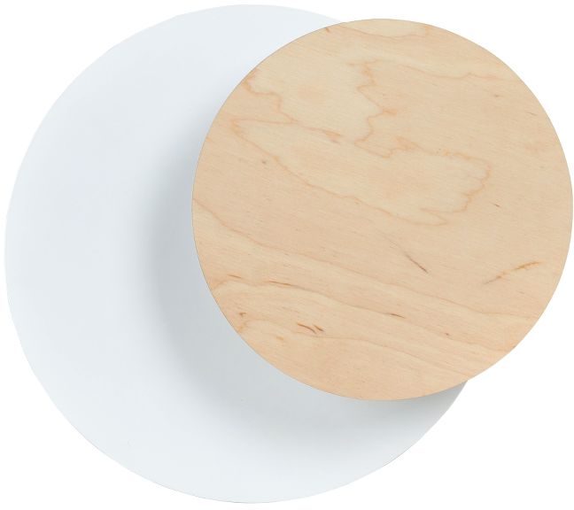 Emibig Circle nástenná lampa 1x8 W biela-drevená 970/1