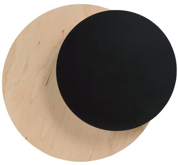 Emibig Circle nástenná lampa 1x8 W čierna-drevená 971/2